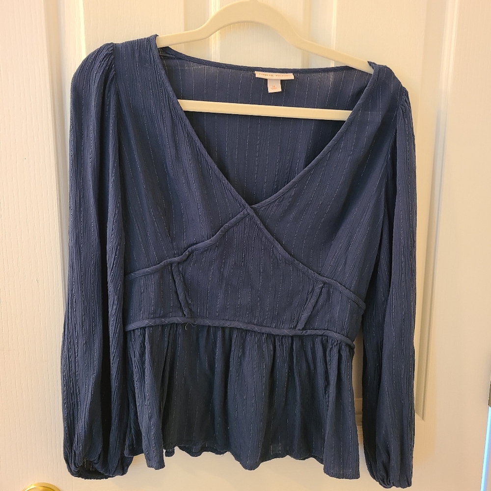 Dark teal boho top